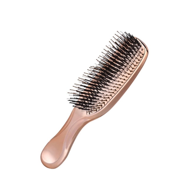 Peine de masaje para galvanoplastia para limpieza del cuero cabelludo, nuevo y limpio, peine chapado en oro para el hogar, peine de peluquería para galvanoplastia de doble uso, seco y húmedo