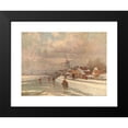 thumbnail image 2 of Johann Jungblut 24x19 Black Modern Framed Museum Art Print Titled - Fun on the Ice, 2 of 5