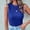 Blue, variant on DuoJiaJ Womens High Neck Tank Top 2025 Summer Casual Ribbed Knit Slim Fitted Basic Textured Sleeveless Shirts Seamless Workout Tank Tops for Women
