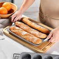 thumbnail image 6 of 3 Cavity Baguette Mold by Dusknt Compatible for Grey Three Grid Method Rod Silicone Bread Baking Tray Non Stick Oven Cake Kitchen Tool, 6 of 7