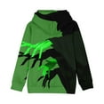 thumbnail image 5 of Odeerbi Toddler Boys Girls Halloween Hoodies Printed Pullover Hooded Sweatshirts Oversized Crewneck Hooded Sweatshirt Kids Fashion Long Sleeve Pullover Tops 4-14 Years Green, 5 of 6