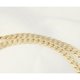 thumbnail image 2 of Cadena cubana de oro delimitada de 14 k con colgante de letra inicial, collar de Aria Jeweler, 2 of 5