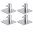 thumbnail image 1 of Ganchos de pared de acero inoxidable multifuncionales para toallas, bolsos, baño y cocina, paquete de 4, 1 of 8