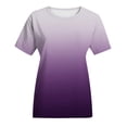 thumbnail image 4 of TAGOLD Womens Summer Plus Size Tops,Tops for Womens,Fashion Women Summer Loose Print Round-Neck T-Shirt Short Sleeve Casual Blouse, 4 of 5