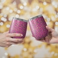 thumbnail image 2 of Leopard Print 12oz Stainless Steel Insulated Wine Tumbler with Lid and Straw – Double Wall Vacuum Mug for Hot & Cold Drinks, 304 Steel Interior, Sweat-Free Design, 2 of 5