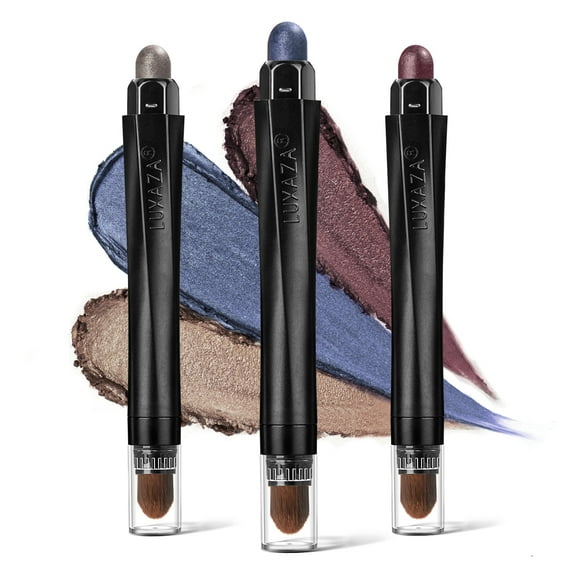 3PCS Cream Eyeshadow Stick in Matte & Shimmer Finishes - Blue, Gold, Crimson - Waterproof & Long-Lasting,suitable for dailymakeup touch-ups, Suitable for mature skin and older
