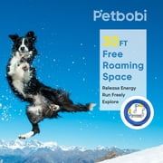 Petbobi 30ft Dog Tie Out Cable Chain for Dogs up to 120lbs Safety Steel Spring Reflective Vinyl-Covered PVC Large Dog Tether Runner Lead Leash for Outdoor Camping Ground, Blue