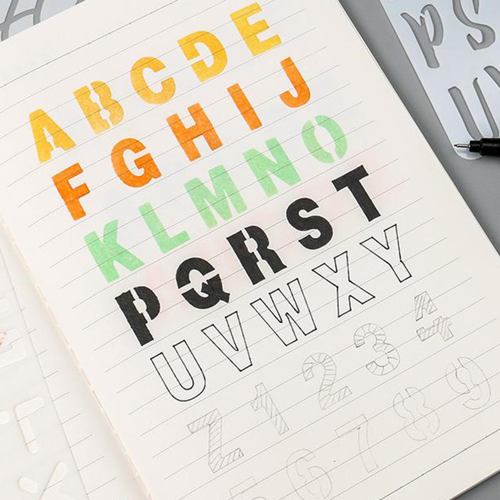 Pochoir Alphabet 24 Pochoirs Lettres Alphabet - 10,2 X 17,8 Cm - Pour Loisirs Créatifs Et Déco Pochoir Lettre Alphabet