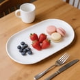 thumbnail image 3 of bestolf Stackable Fruit Plate Oval Shaped Reusable Dessert Tray Thickened Food Serving Platter for Camping Coffee Table Snacks Food Prep, 3 of 7