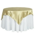thumbnail image 5 of BalsaCircle 60" x 60" Champagne Square Satin Table Overlays Wedding Catering Linens Tablecloth, 5 of 5