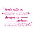 thumbnail image 2 of Spanish Wall Decals for Boys Bedroom - Donde existe un gran amor siempre se producen los milagros Love Quote by Willa Cather in Spanish Home Wall Sticker - Size: 30 In x 18 In, 2 of 5