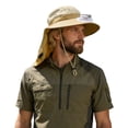 thumbnail image 2 of Lispipm Summer Men's Wide Brim Sun Hat Neck Cover Solar Fan Bucket Hats Unisex Casual Outdoor Beach Vacation Caps Yellow, 2 of 7