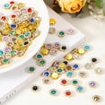 thumbnail image 4 of 12mm Sunflower Diamond Sew on Rhinestones, 150 Pcs Rhinestone Sequin Embellishments Crystal Glass Metal Base for Bedazzling, Black, 4 of 7