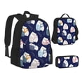 thumbnail image 2 of Naloa Mom And Baby Owls Print Large Capacity Backpack Lunch Bag Pencil Case Combination 3 Piece Set for Student, 2 of 8