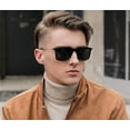 thumbnail image 2 of Fashion Men's Box Sunglasses Female Drivers Driving Polarized Sunglasses (Color : A, Size : Medium), 2 of 4