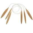 thumbnail image 1 of Miangastore Knit Needles Knitting Needles Wooden Material 3Pcs 82X1.5In, 1 of 8