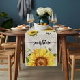 thumbnail image 2 of Sunflowers Table Runner - 48 Inch Long, Kitchen Dining Table Runner Dresser Scarves, Farmhouse Bees Vintage Sunshine Summer Farmhouse Decor for Coffee Tables Wedding Party Banquet, 2 of 8