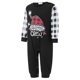 thumbnail image 2 of Pijamas navideños para toda la familia: camisetas de manga larga con estampado de gorro de Papá Noel y pantalones a rayas. Ropa de dormir navideña., 2 of 9