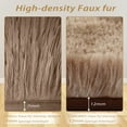 thumbnail image 3 of ZACOO 5' x 8' Fluffy Shaggy Soft Area Rug for Living Room Dorm Home Decor Aesthetic, Brown, 3 of 5