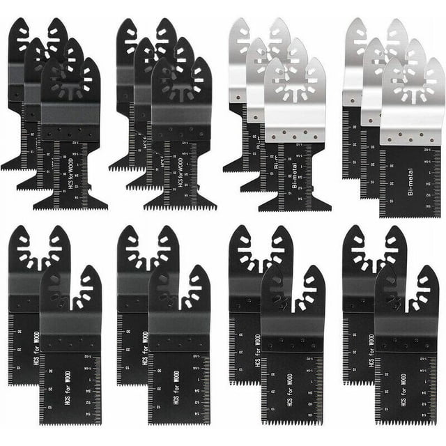 Paquete de 20 hojas de sierra oscilantes profesionales para madera/metal, multiherramienta universal con liberación rápida para Fein Multimaster, Ryobi, Milwaukee, Bosch, Dremel, Dewalt,