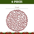 thumbnail image 2 of Paper Braided Round Placemats Set of 6 Natural Non-Slip Heat Resistant Table Mats for Dining Tables Woven Indoor & Outdoor Place mats, 2 of 6