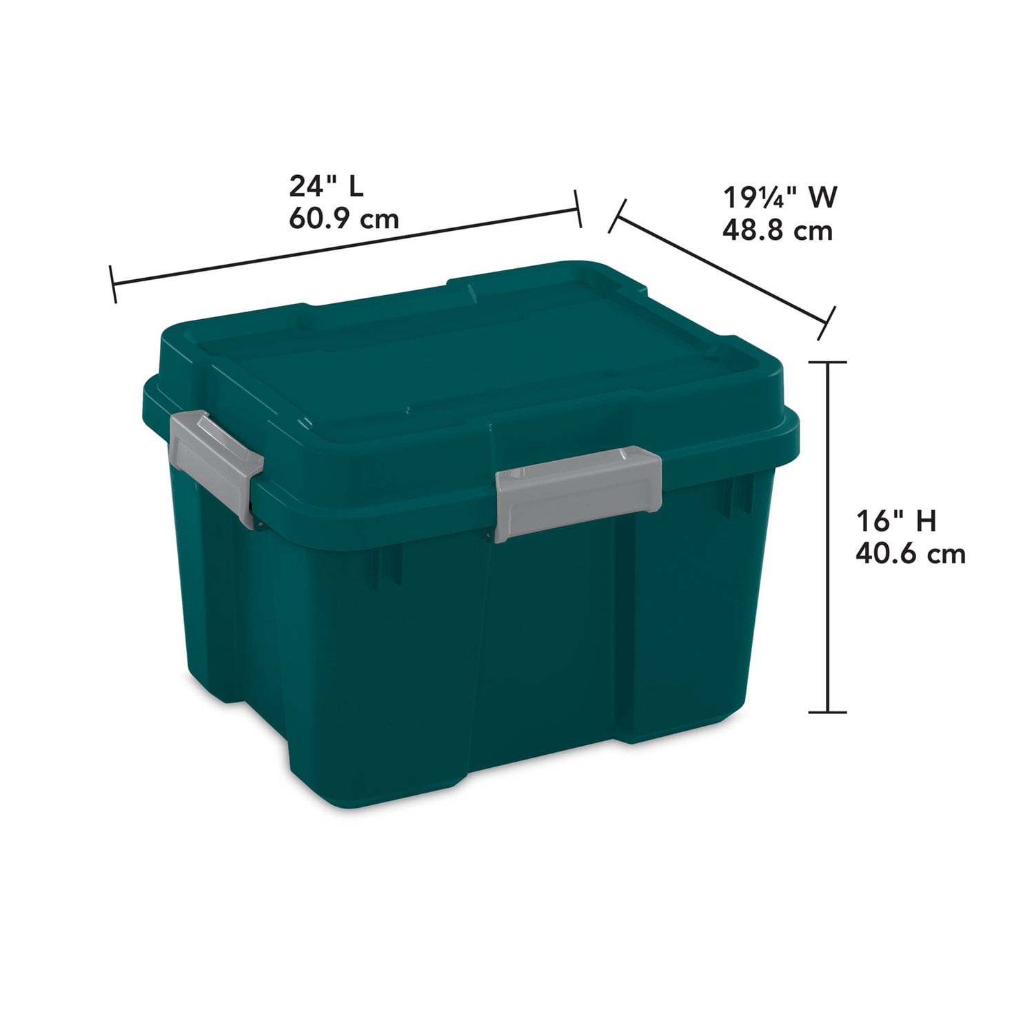 Sterilite 20 Gallon Plastic Storage Container Box Cement Gray/Blue (8  Pack), 1 Piece - Kroger