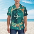 thumbnail image 4 of Bixox Men's Hawaiian Shirts Men's Around The Planet Print Short-Sleeve Shirt-3X-Large, 4 of 8