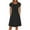 Black, variant on Summer Dresses for Women 2025, Women's Casual Solid Color Round Neck Lace Splicing Short Sleeved Dress(Black,S)