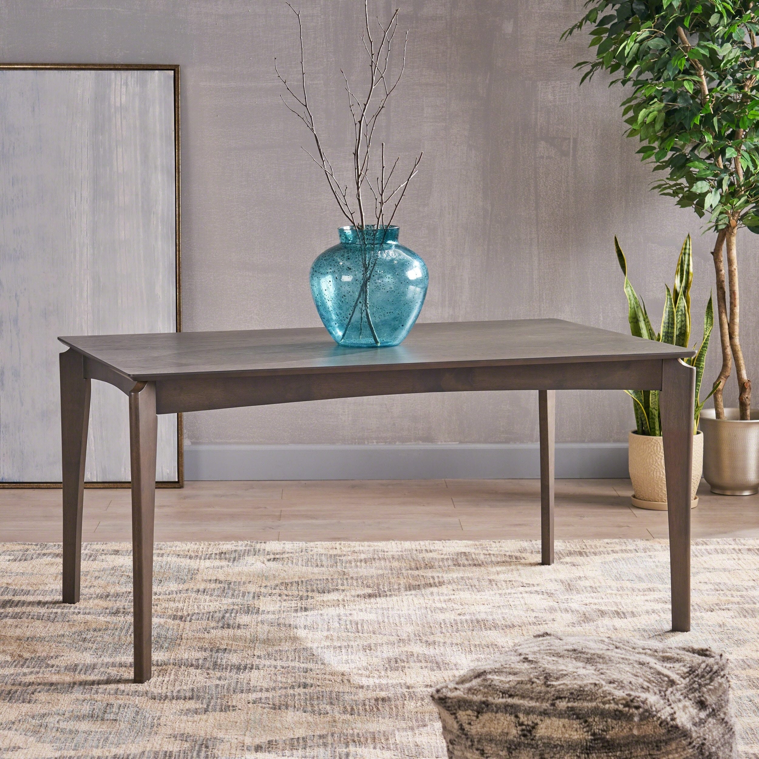 Christopher Knight Home Wren MidCentury 6Seater Rubberwood Dining