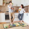 thumbnail image 6 of SKYSONIC Retro Apples Grapes Floral Kitchen Rugs 2 Pieces, Autumn Fruits Floor Mat Room Area Rug Washable Carpet Perfect for Living Room Bedroom Entryway, 6 of 7
