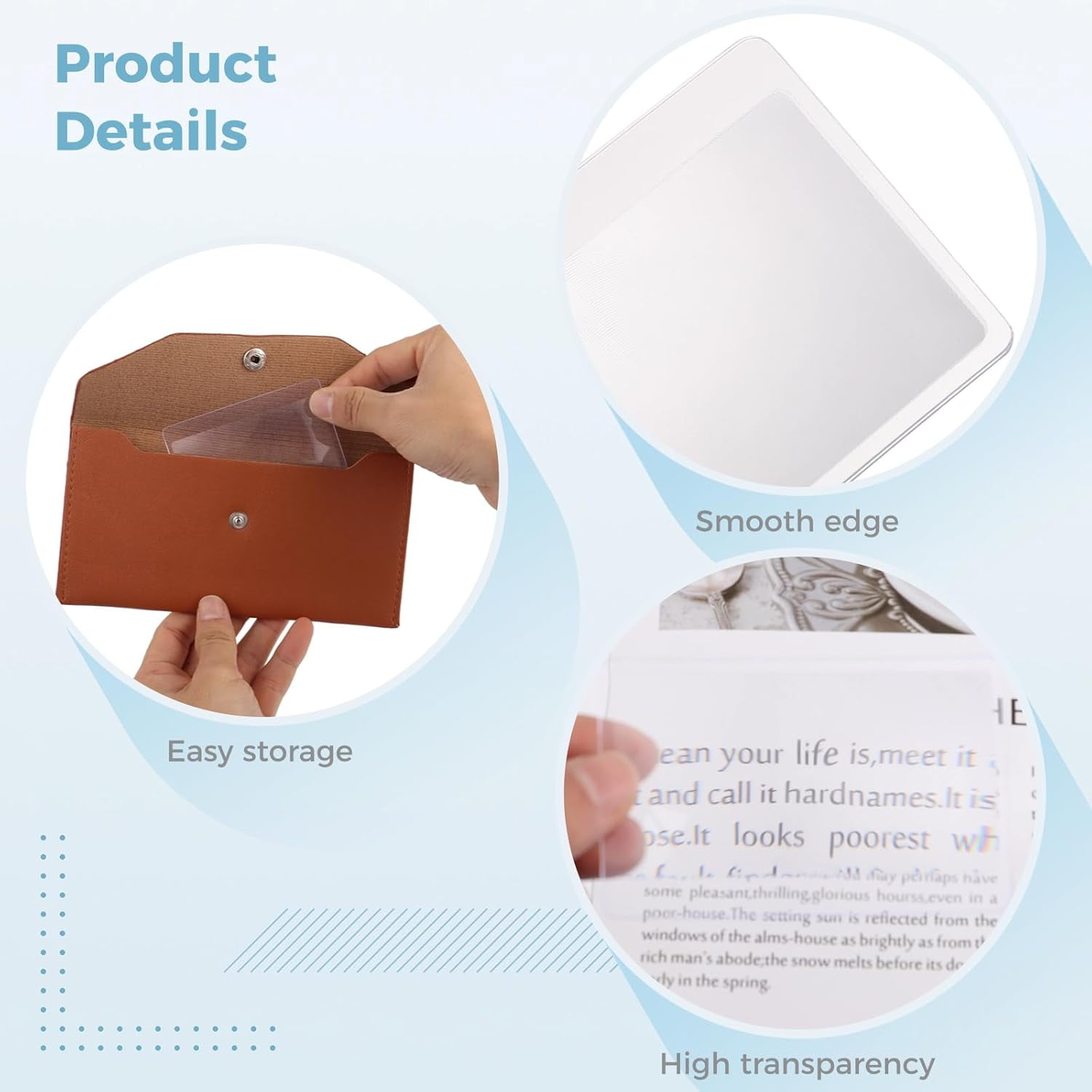 Wallet Magnifiers Credit Card Size Fresnel Lens Tutuviw 120 Pcs 3.3 x 2.1 Inches Pocket Magnifier Rectangle Portable Magnifying Glass Sheets for Reading Aid Jewelry Inspection