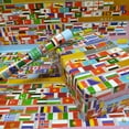 thumbnail image 4 of eVincE Classic All 195 Country Flags Gift Wrapping Paper for Birthday Anniversary Office Corporate Gifting | Scrapbook Decorative Paper (70X50 cms) (Pack of 25), 4 of 5
