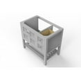 thumbnail image 3 of Modern 36" Alicia Gray Wood Vanity Base with Chrome Handles, 3 of 6