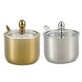 thumbnail image 6 of Practical Condiment Pots For Salt Candy Modern Gold/Silver Sugar Bowls 304 Stainless Steel With Spoon For Kitchens Use, 6 of 8