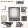 thumbnail image 5 of 11x16 Shadow Box Frame With Light  Memorial Display Case Shelves Drawer And Slot For Keepsakes Deep Pet Dog Flowers Grey, 5 of 6