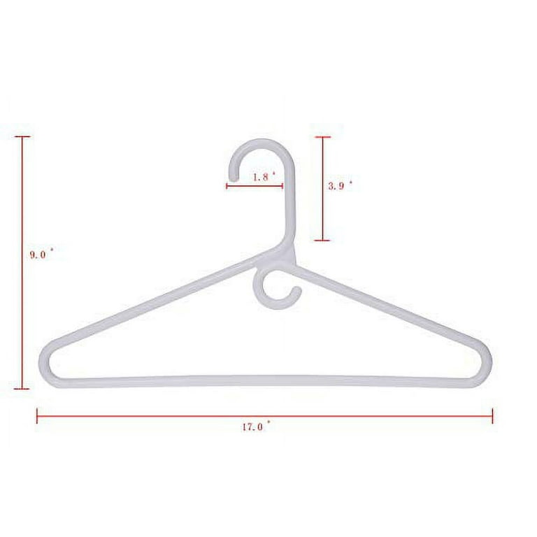 TMA Metal Wire Clothing Hangers in Bulk, 100 Pack, White