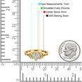 thumbnail image 4 of Yellow Tone, Simulated Cubic Zirconia Size-8 Heart Celtic Art Deco Wedding Engagement Bridal Promise Ring 925 Sterling Silver, 4 of 7