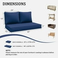thumbnail image 2 of Snubbull Outdoor 46" x 26" x 5" Loveseat Cushion Set, Water repellent, Fade Resistant, Cushion Set for Couch, Bench, and Swing, Blue, 2 of 6