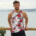thumbnail image 6 of Rateoe Lilies Flowers Pattern Sleeveless Gym Shirt Muscle Tee Breathable Workout Shirt Slim-Fit Tank Quick Dry Fit Muscle Tank Top Bodybuilding Sleeveless T Shirt-3X-Large, 6 of 7