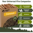 thumbnail image 2 of Double Tree Fatwood Fire Starter Sticks - Premium Organic Resin Rich, Non Toxic Fire Kindling for Wood Stoves, Fireplaces, Campfires, Bonfires - Clean & Natural Burning  (28 Pounds), 2 of 7