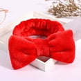 thumbnail image 2 of Paquete de 5 diademas de spa, diadema de maquillaje de lana coral, diadema cosmética para lavarse la cara, diademas con lazo para tela de ducha, diademas para mujeres, banda para el cabello, 2 of 5