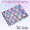 thumbnail image 2 of 1m Sparkly Purple Hologram Spandex Fish Scale Fabric Charming Illusion Color Glitter Fabric Mermaid Printed, 2 of 9