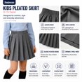 thumbnail image 5 of Xaqiouau Girls Pleated Uniform Skirts Elastic Waist Toddler Kids Cute Mini Tennis Skirt School Skirts Back to School Clothes, 5 of 9