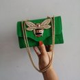 thumbnail image 3 of Bolso de mano con estampado de piedras, de piel de cocodrilo, tipo bandolera, para mujer, 2024, de marca de lujo, tipo mensajero, con cadena, 3 of 5