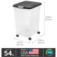 thumbnail image 2 of IRIS 54 Lbs Airtight Pet Food Container | Dog & Cat Food Storage Bin, 2 of 8