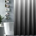 thumbnail image 3 of Shower Curtain 72 x 84, Tall Black Ombre Shower Curtain for Bathroom, Waffle Weave Fabric Shower Curtain Set with Hooks, Water Repellent, Machine Washable, 3 of 7
