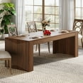 thumbnail image 6 of Tribesigns 78.74-inch Dining Table for 6-8 People, Farmhouse Kitchen Table, Rectangle Wooden Dinner Table with Sturdy Legs, Dark Brown, 6 of 11