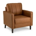 thumbnail image 2 of Bush Home Max 32W Accent Chair in Buffed Camel Vegan Leather, 2 of 7