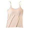 thumbnail image 3 of Women's Camisole with Shelf Bra Adjustable Spaghetti Strap Tank Top Basic Undershirts, 3 of 4