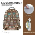 thumbnail image 5 of Bohemian Tribal Print Backpack - 17 Inch Laptop Sleeve & Spacious Compartments | Durable Oxford Fabric College Rucksack for School, Campus, Work & Travel, Stylish Boho Chic Design, 5 of 6